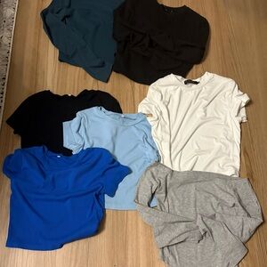 Assorted crop tops, yoga S/M